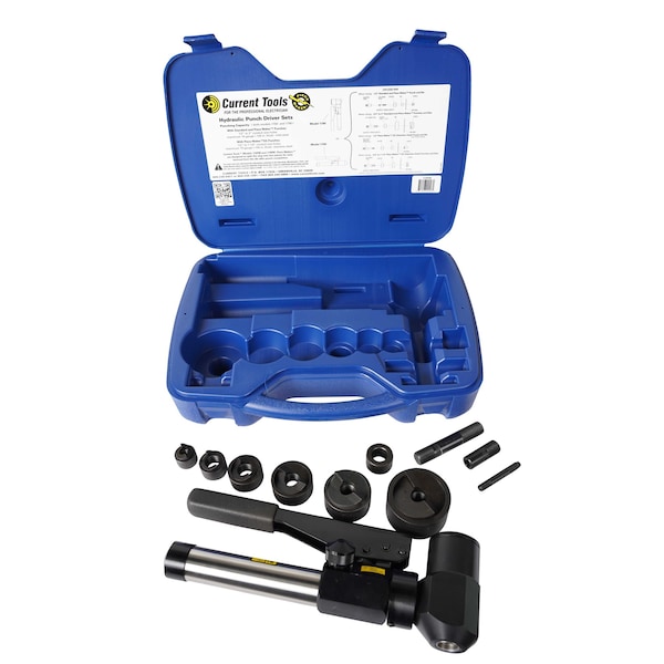 1/2" to 2"  90 Degree Hydraulic Punch Driver Knock-Out Set